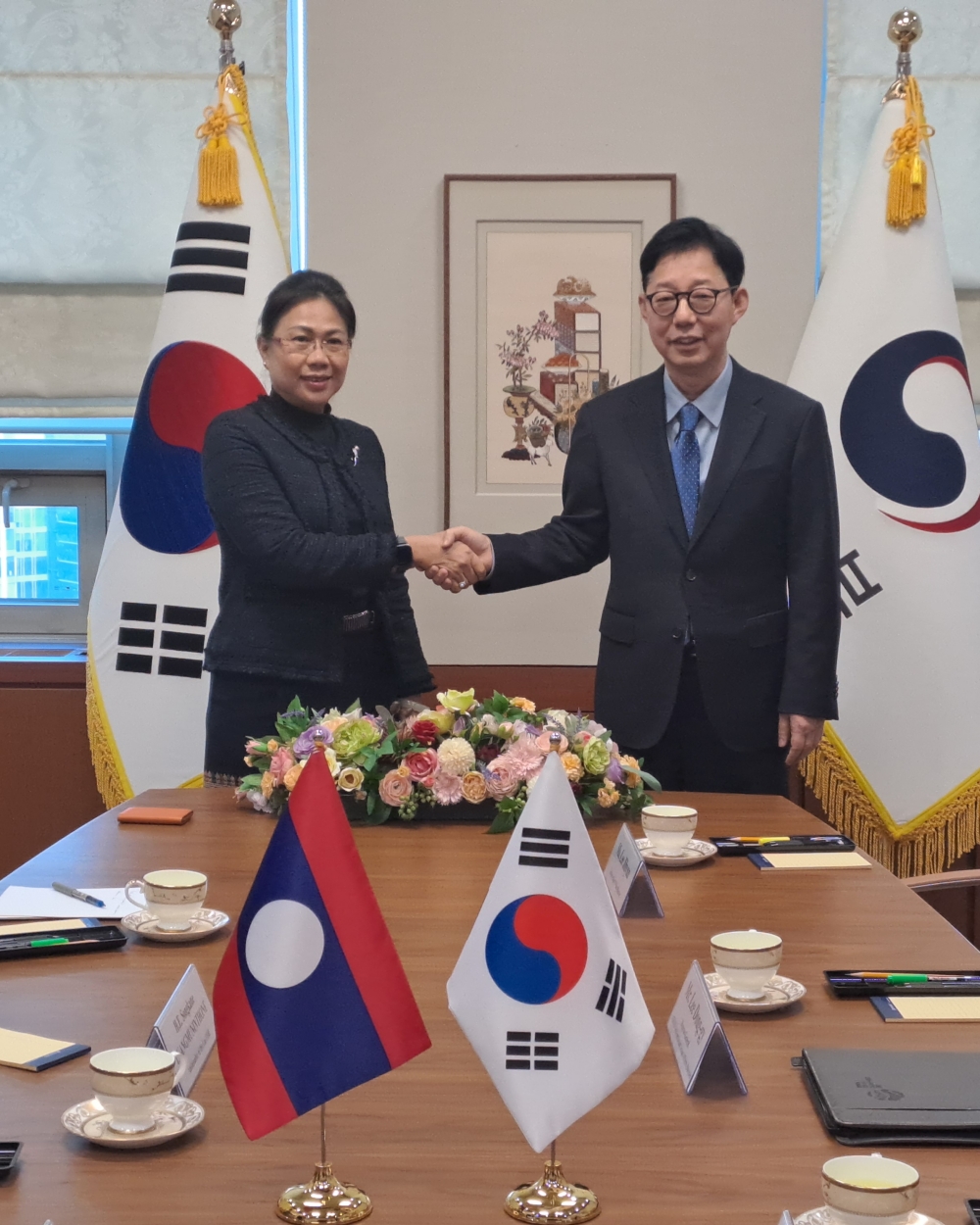 박윤주 1차관, 한-라오스 외교차관 회담